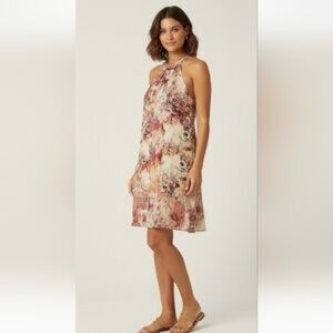 Nine West Halter Sleeveless Dress - Sand Dune - Size 6